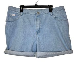 Vintage/Y2K Lee Riders High- Rise Light Wash Jean Shorts Plus Size 20W